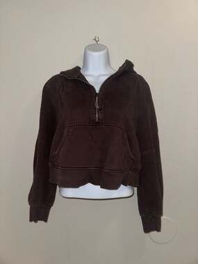Lululemon Scuba Oversized Half-Zip Hoodie Espresso Brown XS/S